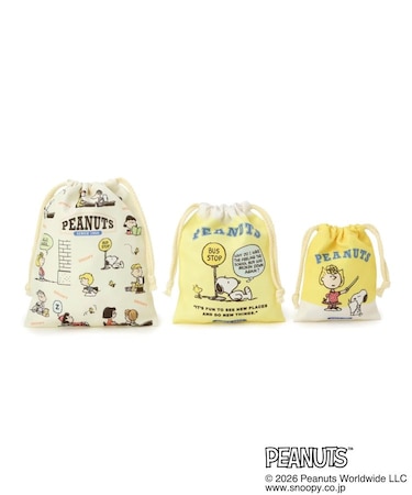 SNOOPY 巾着 3P