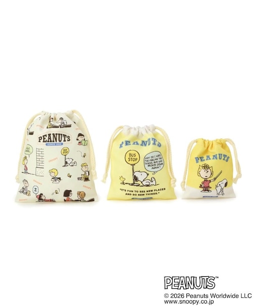 SNOOPY 巾着 3P