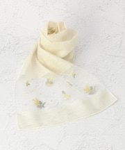 シアー 刺繍ミニストール