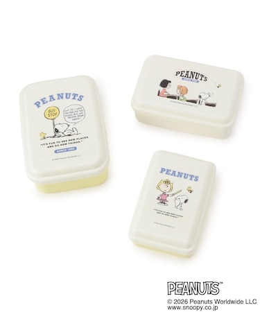 SNOOPY 入子式ふわっとシール容器 3P 540ml