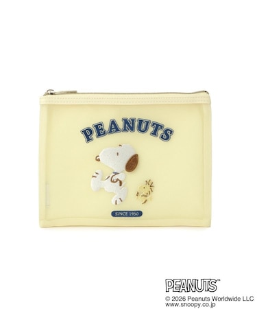 SNOOPY フロッキーフラットポーチ