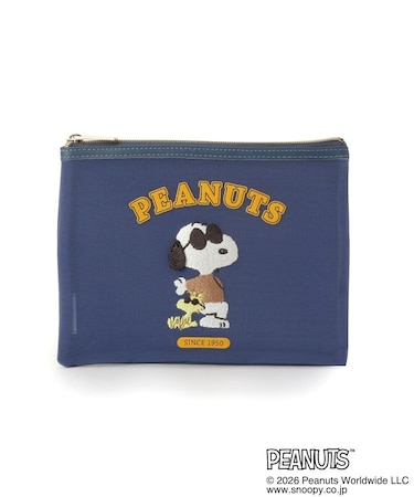 SNOOPY フロッキーフラットポーチ