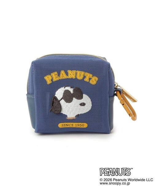 SNOOPY フロッキーカラビナ付ミニポーチ