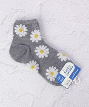 ◆花柄かかと直角アンクレット クォーターソックス