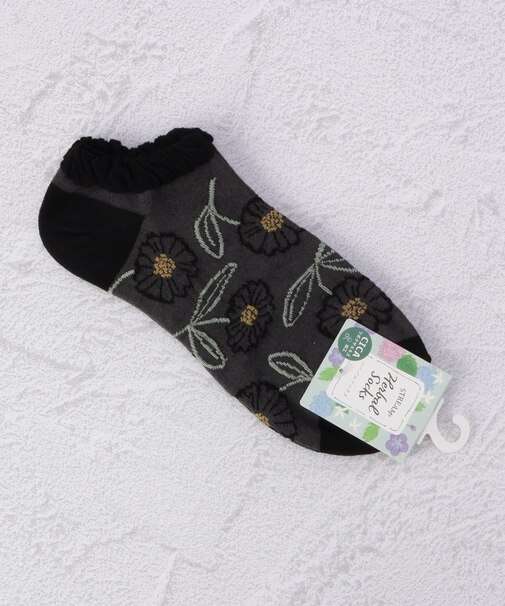 ◆花柄フロートスニーカー アンクルソックス