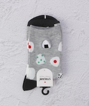 ◆食べ物刺繍 クォーターソックス