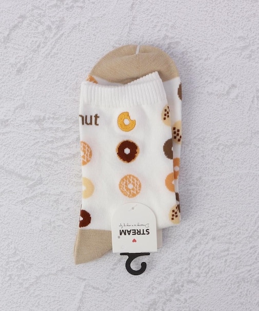 ◆食べ物刺繍 クォーターソックス