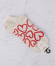 ◆ハート柄スニーカー アンクルソックス