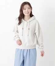 裏毛フード付きプルオーバー