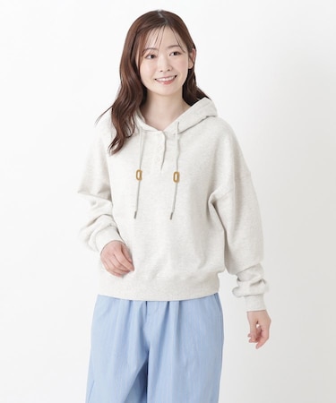 裏毛フード付きプルオーバー