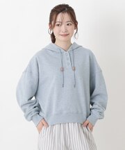 裏毛フード付きプルオーバー