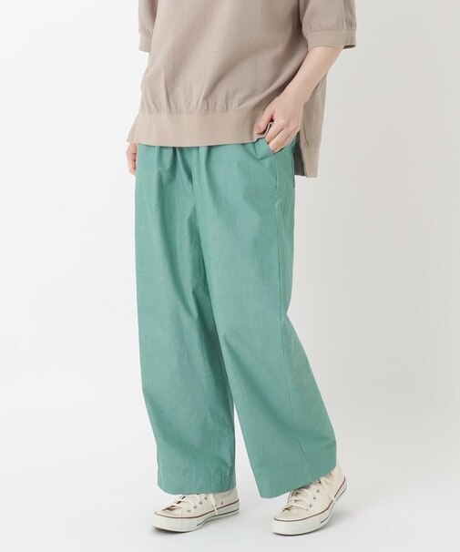 タイプライタータック入りストレートパンツ