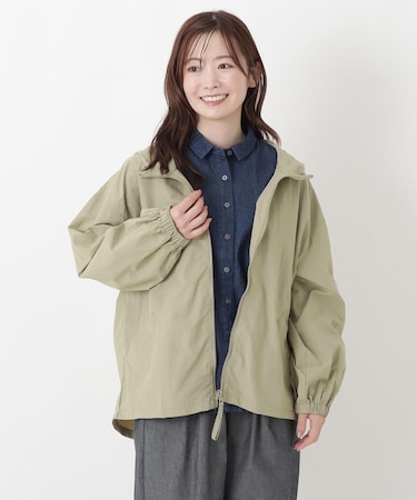 撥水ナイロンワッシャーフード付きアウター