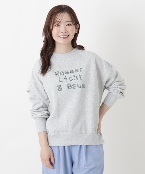 ロゴ刺繍プルオーバー