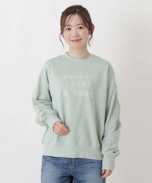 ロゴ刺繍プルオーバー