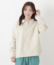 ポロ衿プルオーバー