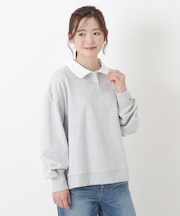 ポロ衿プルオーバー