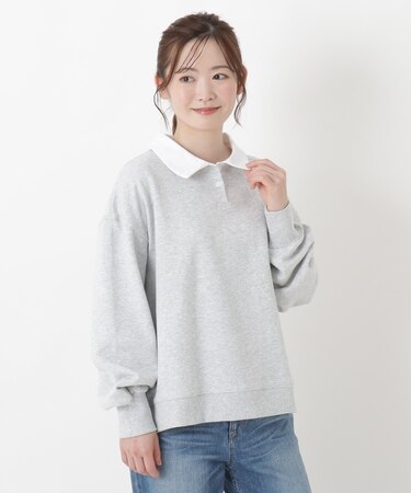 ポロ衿プルオーバー