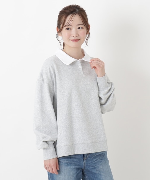 ポロ衿プルオーバー