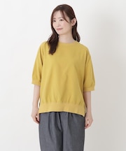 リブコンビ 5分袖かぶりシャツ