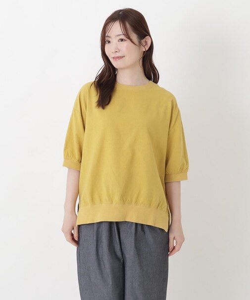 リブコンビ 5分袖かぶりシャツ