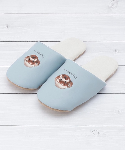 【ワンズテラスオリジナル】刺繍アニマル スリッパ