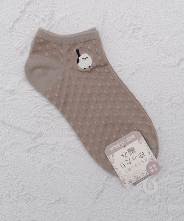 ◆シマエナガ刺繍スニーカー アンクルソックス