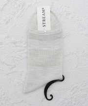 ◆スラブラメ トップ変形メッシュ クォーターソックス