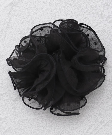 シュシュ フリルドット