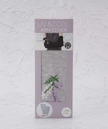 【ひんやり/UV】UV冷感フラワー アームカバー 指無