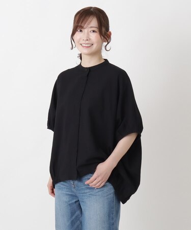 コットン ドルマンスリーブ ワイドシャツ