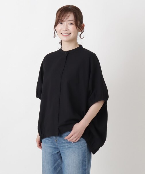 コットン ドルマンスリーブ ワイドシャツ