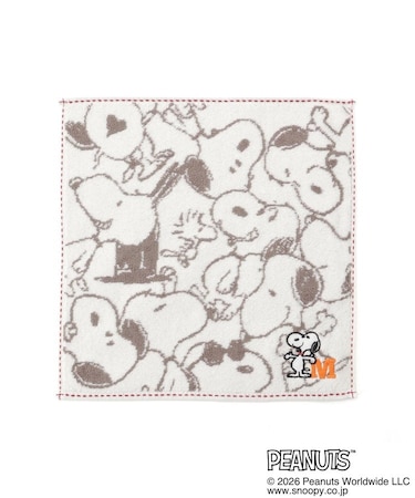 ◆SNOOPY タオルハンカチイニシャル M
