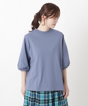 パフスリーブ コットンカットソープルオーバー