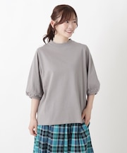 パフスリーブ コットンカットソープルオーバー