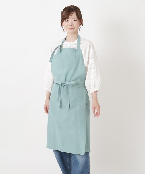 シャンブリック ロングエプロン