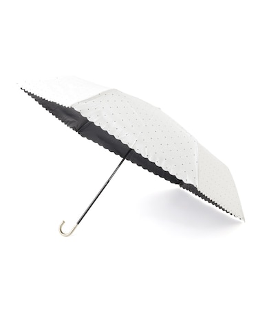 【晴雨兼用/UV】遮光ドットフラワーポイント 折傘