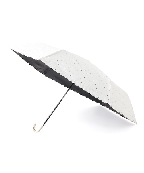 【晴雨兼用/UV】遮光ドットフラワーポイント 折傘