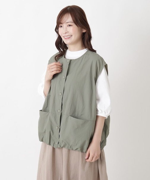 ナイロン ノースリーブ バルーンベスト