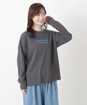 【ひんやり】クルーネック プリントプルオーバー