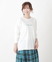 【ひんやり】クルーネック プリントプルオーバー