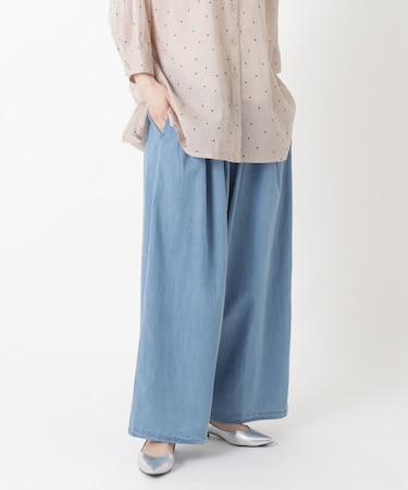 デニムワイドパンツ