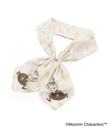 【ひんやり/UV】MOOMIN ひんやりワンタッチスカーフ 花とミイ
