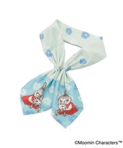 【ひんやり/UV】MOOMIN ひんやりワンタッチスカーフ 花とミイ