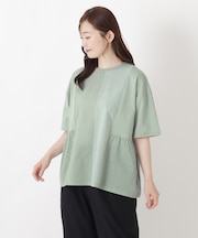 パッチワーク5分袖プルオーバー