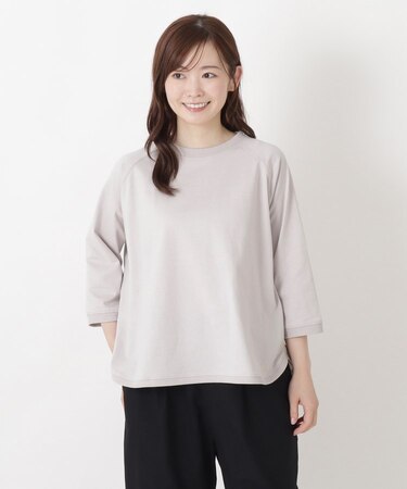 クルーネック 7分袖ムジプルオーバー