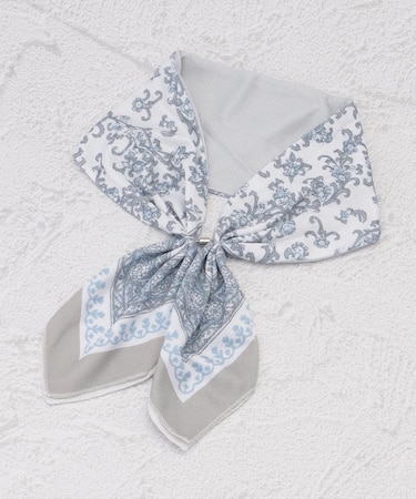 【ひんやり】磁石付 剣先リバーシブルスカーフ