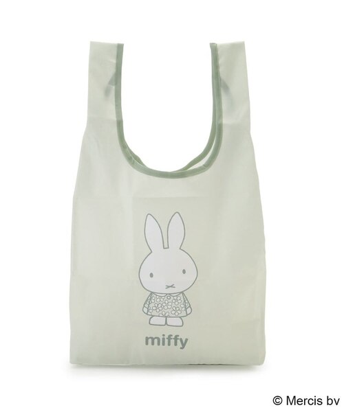 先行販売】Dick Bruna miffy 底板付エコバッグ S pistachio&lavender