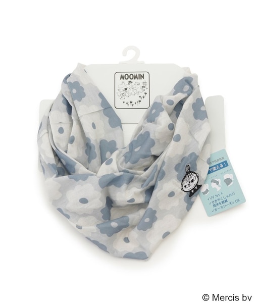 【UV】MOOMIN ネックカバーUV 花総柄ミイ刺繍