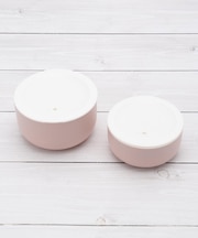 さっと洗える 保存容器 丸 2P